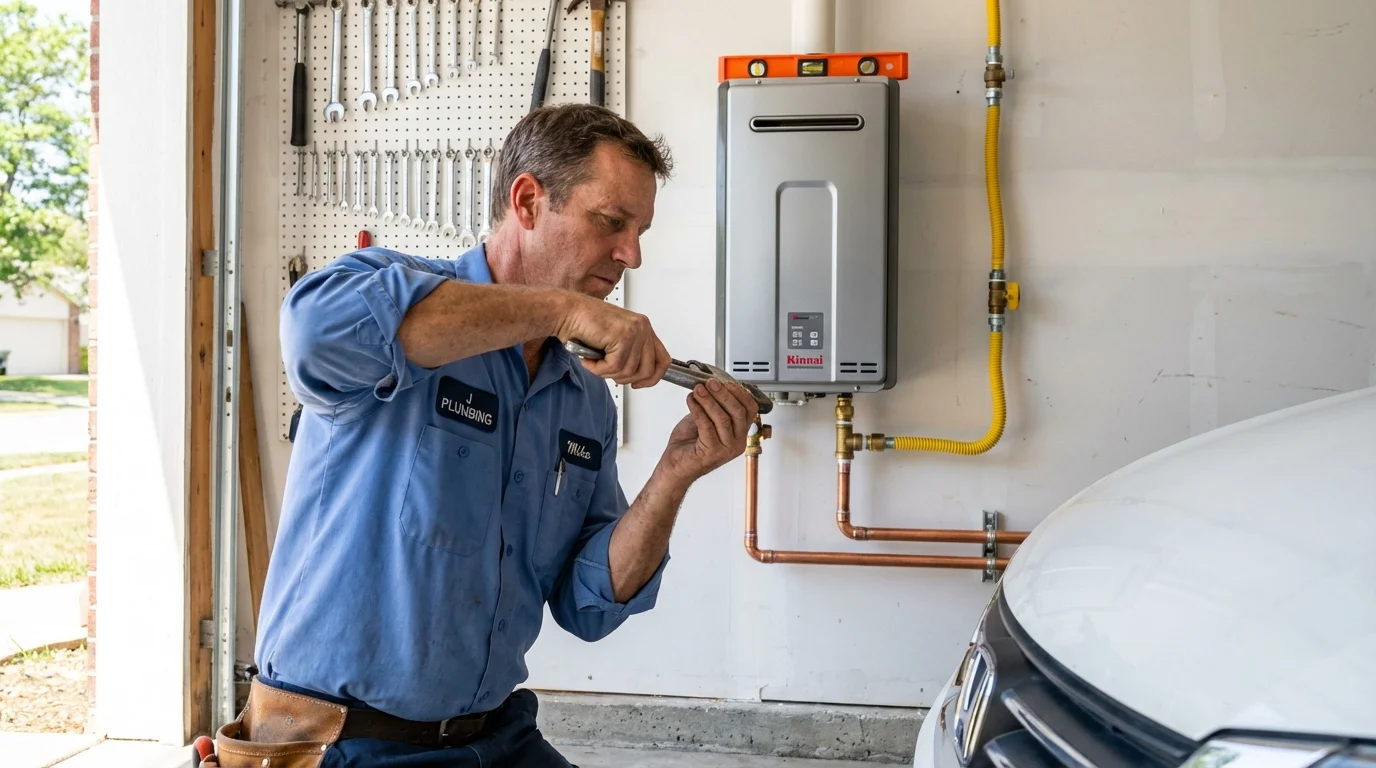 Tankless water heater installation by a Johns Plumbing LLC plumber in Ladera Ranch